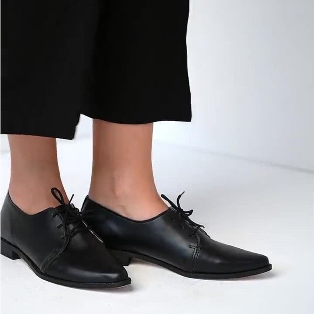 Madewell glossy leather Oxford shoes
